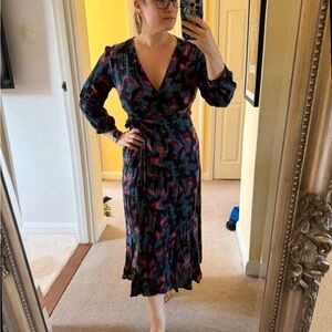 Next Multicolor Abstract Long Sleeve Dress